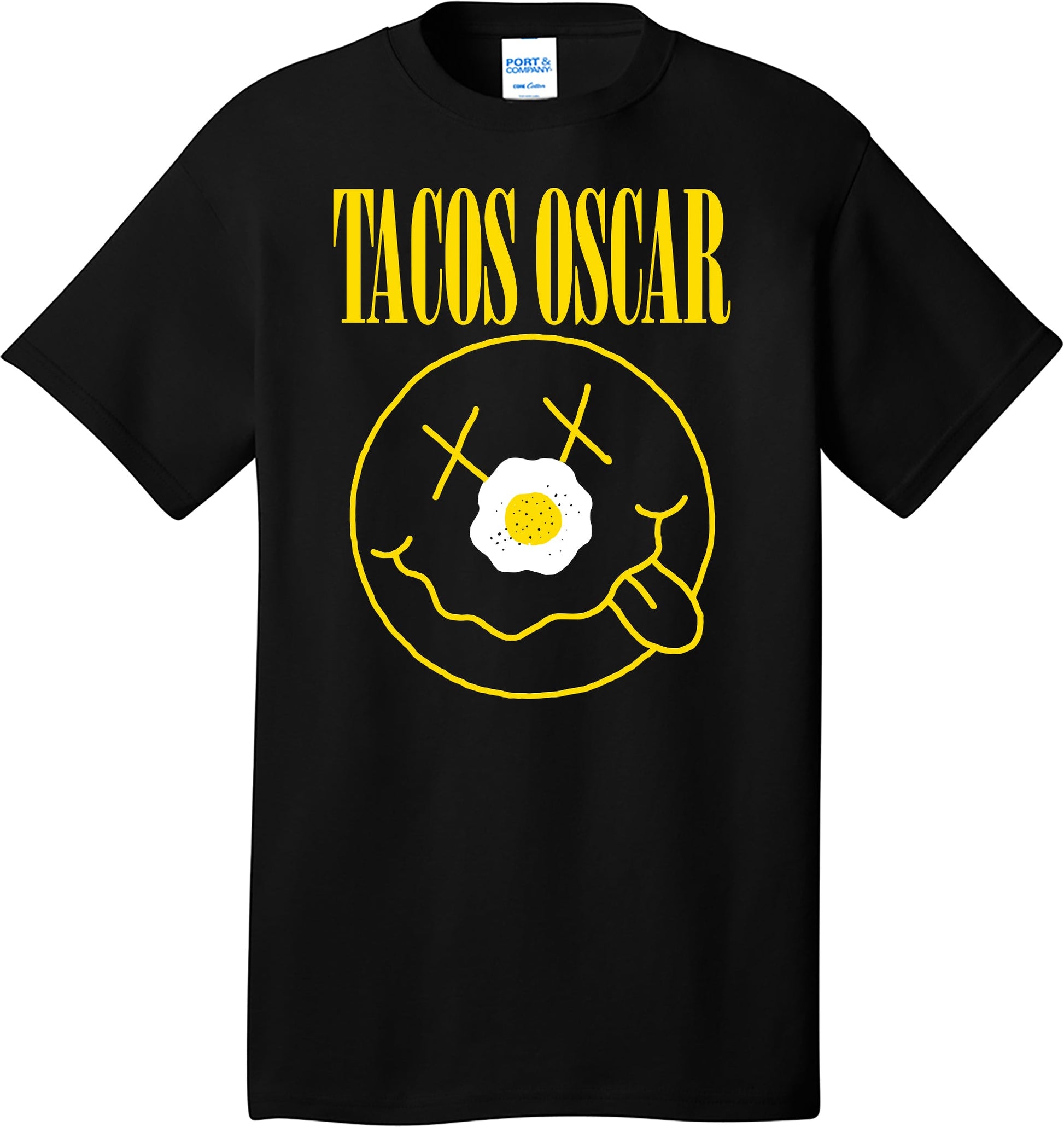 Nirvana Egg Print black t shirt