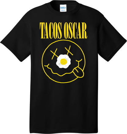 Nirvana Egg Print black t shirt
