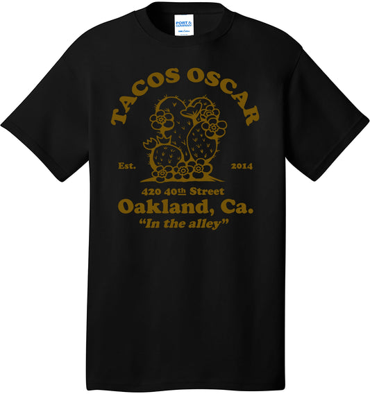 Black T shirt with Brown Cactus Print