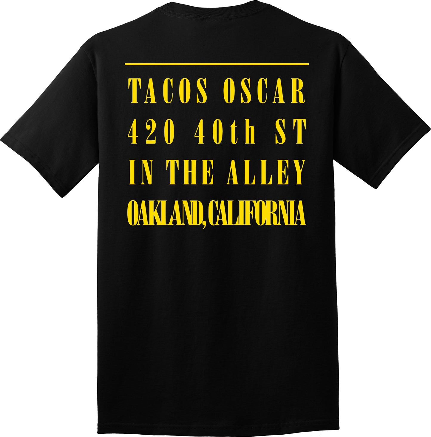 Tacos Oscar Nirvana Black Tee (two sided)